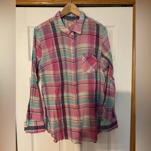 Merona Plaid Button Down Shirt Size XXL